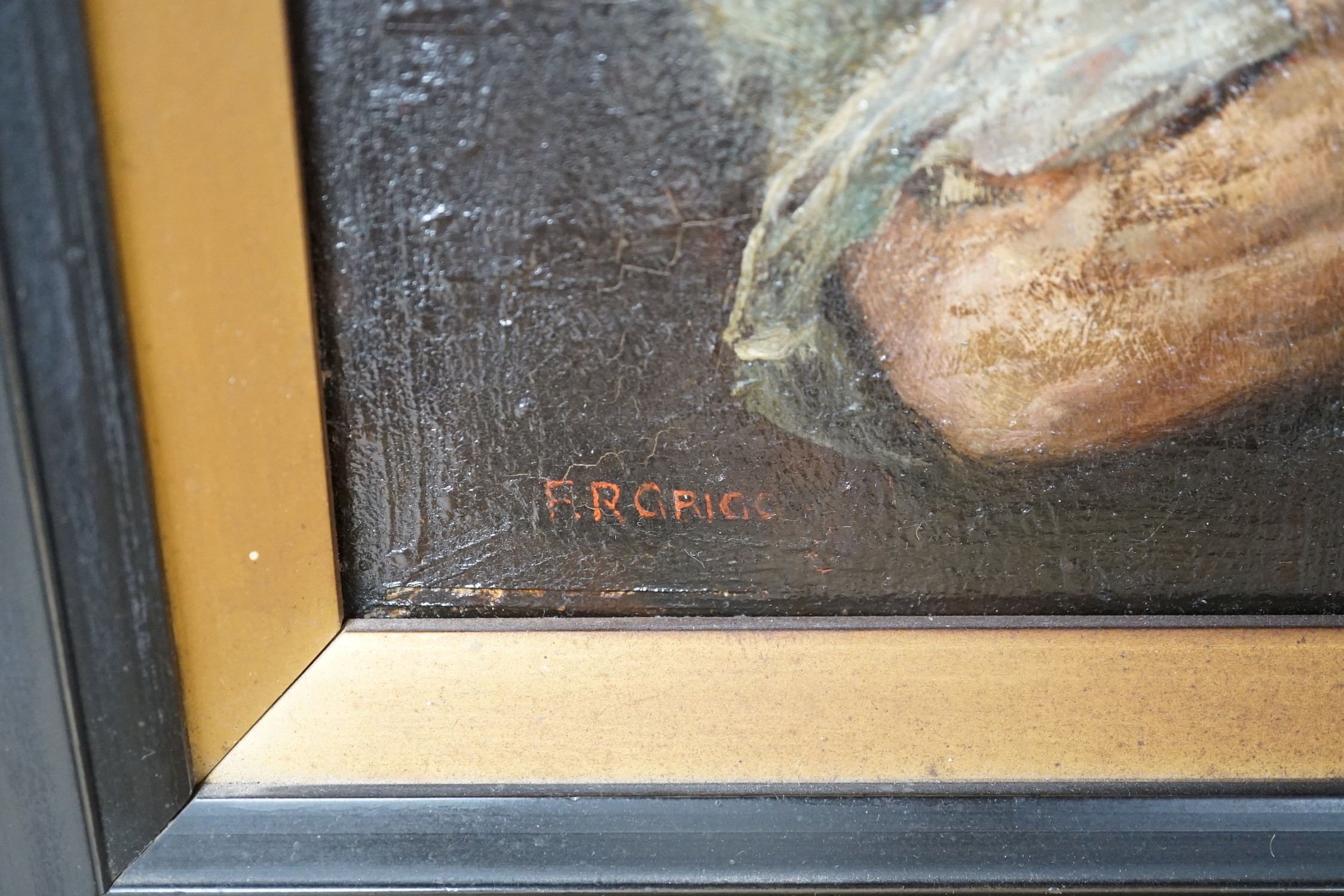 F. R. Grigg (19th C.), oil on panel, 'An Old Salt', signed, 30 x 24cm